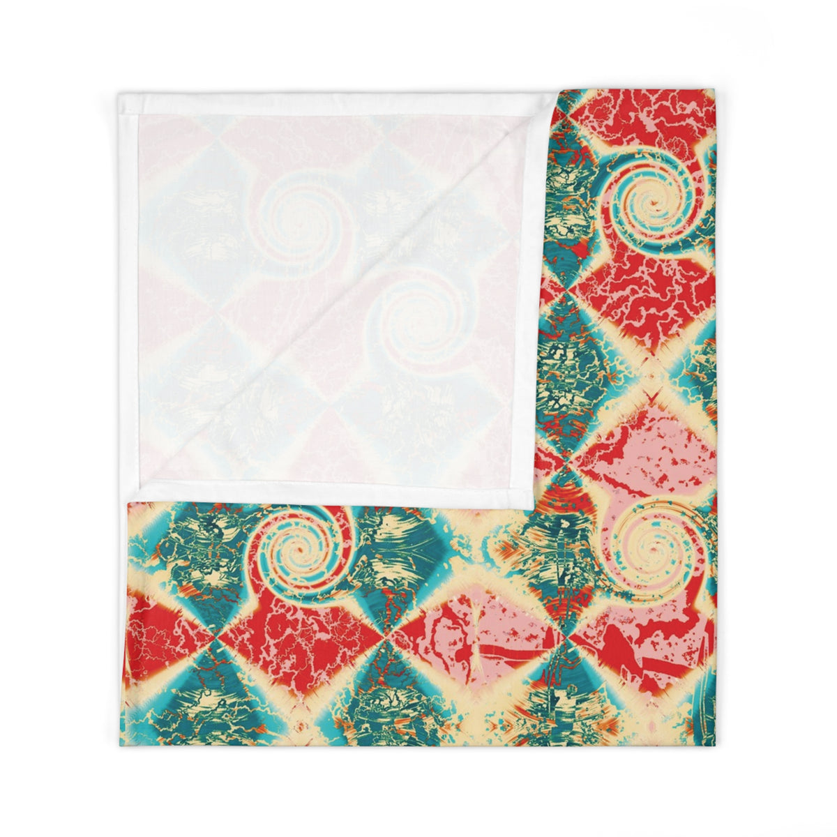 Electric Diamond Swirl Baby Swaddle Blanket - Unisex Newborn Wrap, 30x40 in