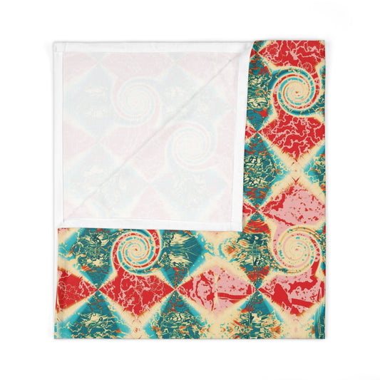 Electric Diamond Swirl Baby Swaddle Blanket - Unisex Newborn Wrap, 30x40 in