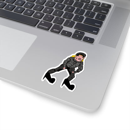 Punky Biker Kiss-Cut Sticker - Funny Character Laptop Decal