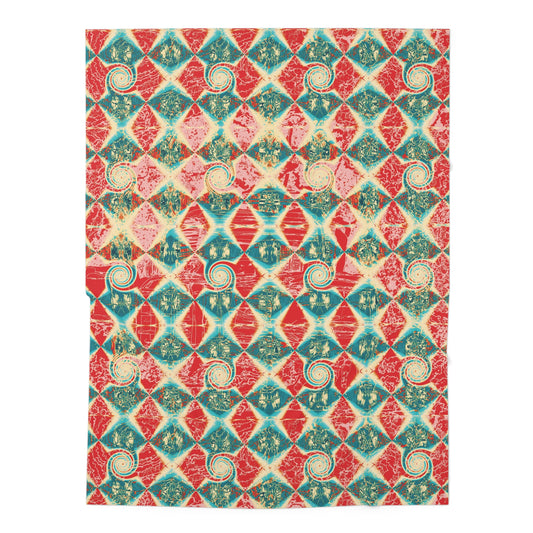 Electric Diamond Swirl Baby Swaddle Blanket - Unisex Newborn Wrap, 30x40 in