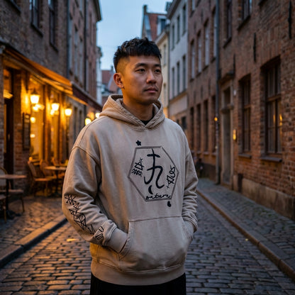 Saturn Stars Embroidered Hoodie - Unisex Vintage Wash Pullover