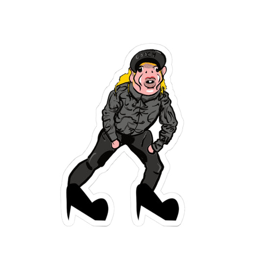 Punky Biker Kiss-Cut Sticker - Funny Character Laptop Decal