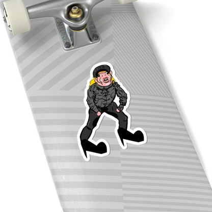 Punky Biker Kiss-Cut Sticker - Funny Character Laptop Decal