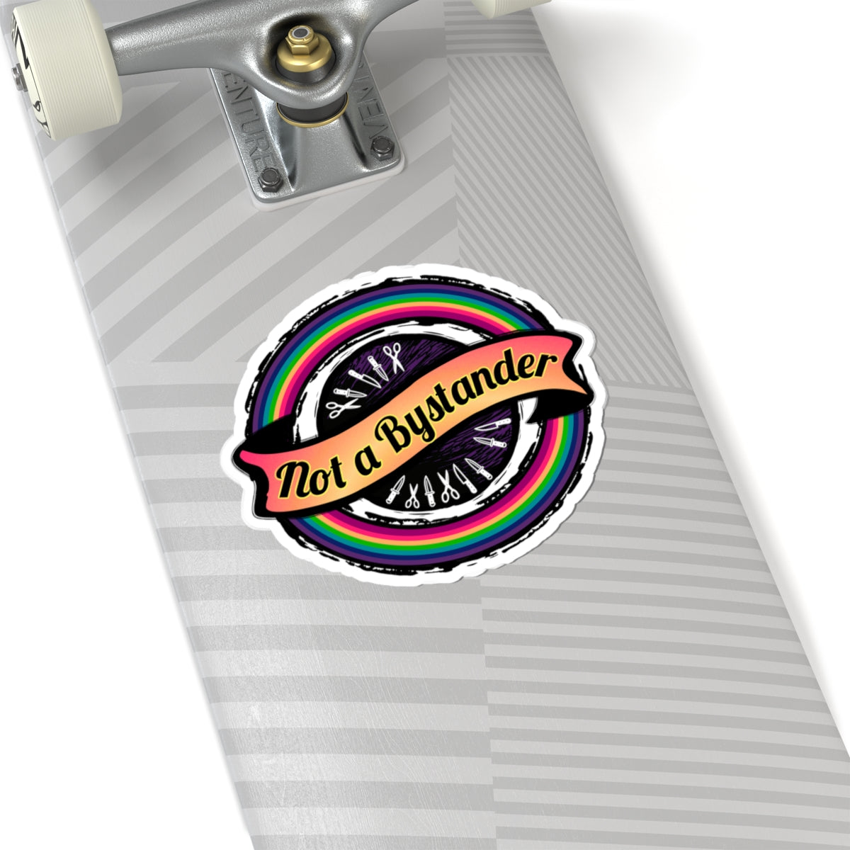 Not a Bystander Kiss-Cut Sticker - Rainbow LGBTQ+ Ally Support Decal