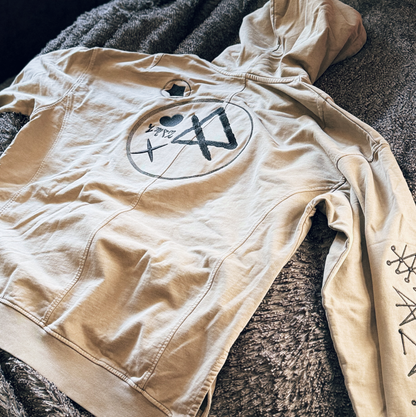 Saturn Stars Embroidered Hoodie - Unisex Vintage Wash Pullover