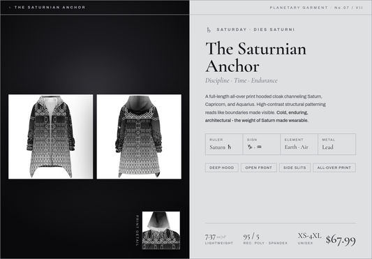 The Saturnian Anchor - Saturn Saturday planetary cloak overview
