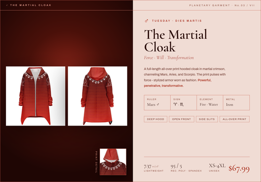 The Martial Cloak - Mars Tuesday planetary cloak overview